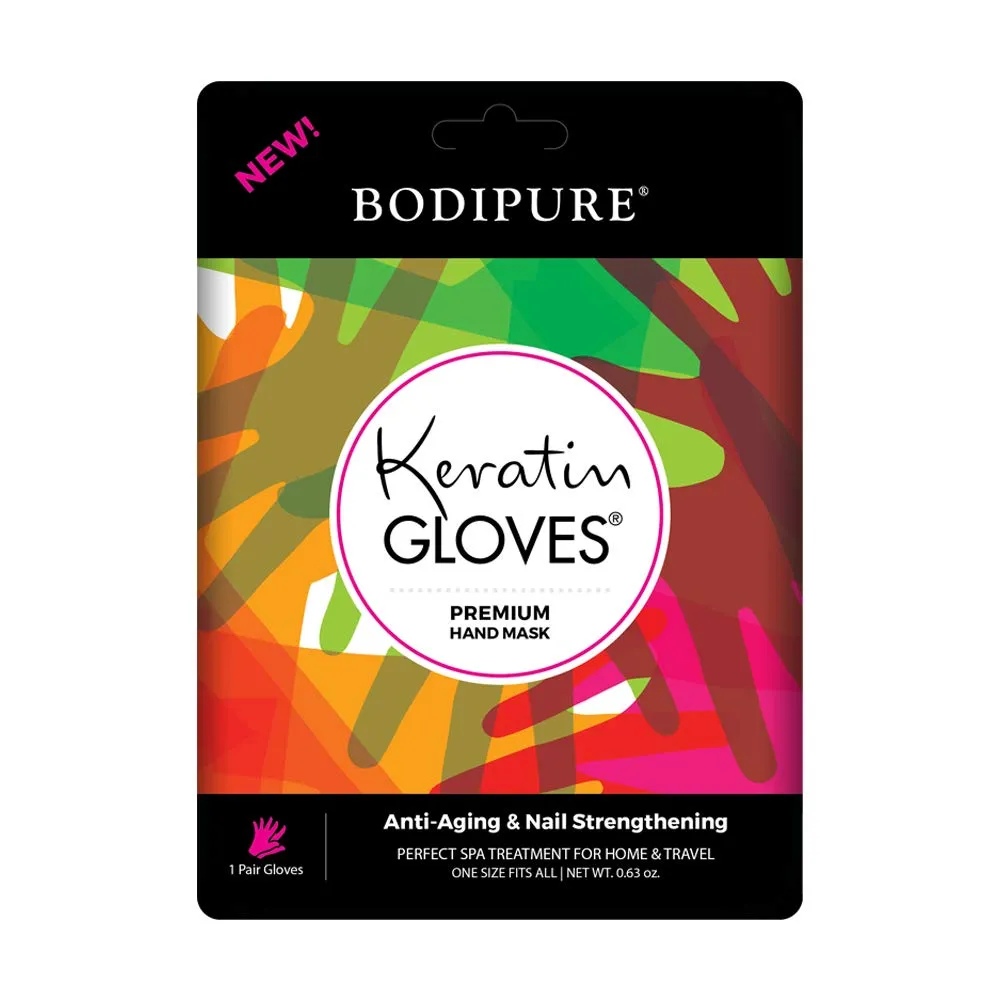 BODIPURE Premium Keratin Hand Mask & Foot Mask – Anti-aging Moisturizing Gloves & Socks for Dry Hands & Cracked Heels - Natural Ingredients – Pair in a Pack – (6 6 Pack)