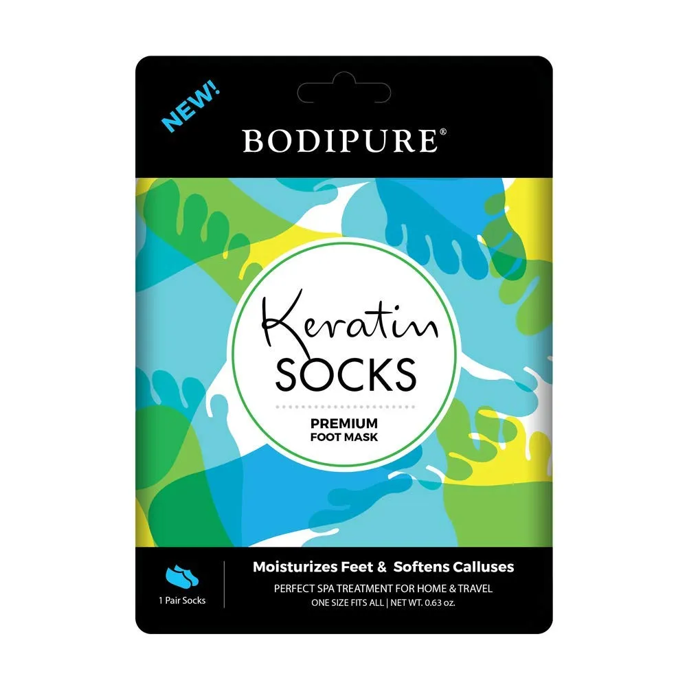 BODIPURE Premium Keratin Hand Mask & Foot Mask – Anti-aging Moisturizing Gloves & Socks for Dry Hands & Cracked Heels - Natural Ingredients – Pair in a Pack – (6 6 Pack)