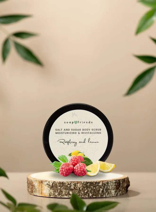 Body Scrub Raspberry with Lemon | Deep Cleansing and Regenerating Body Scrub for Sauna and Steam Bath - 50gm