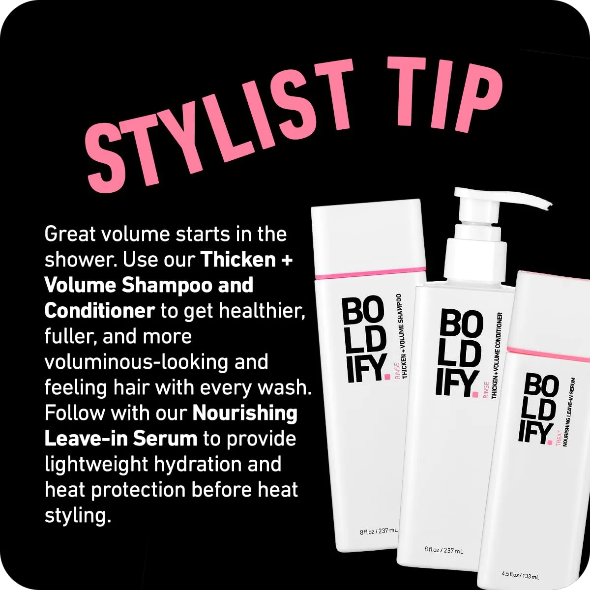 Boldify Dry Texture Spray for Hair - Hair Volumizer Hair Spray, Texturizing Spray for Fine Hair, Hair Volumizer for Fine Hair - Stylist Recommended Hairspray, Volume Hair Products for Women & Men