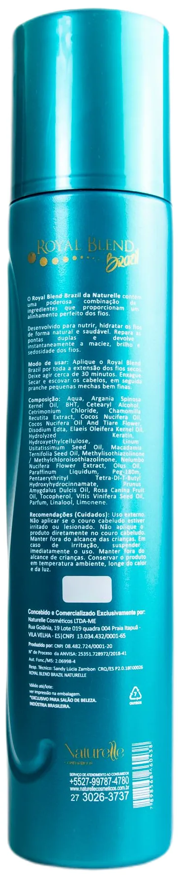 Brazilian Nanoplasty Treatment Royal Blend Brazil Organic Protein 1L - Naturelle