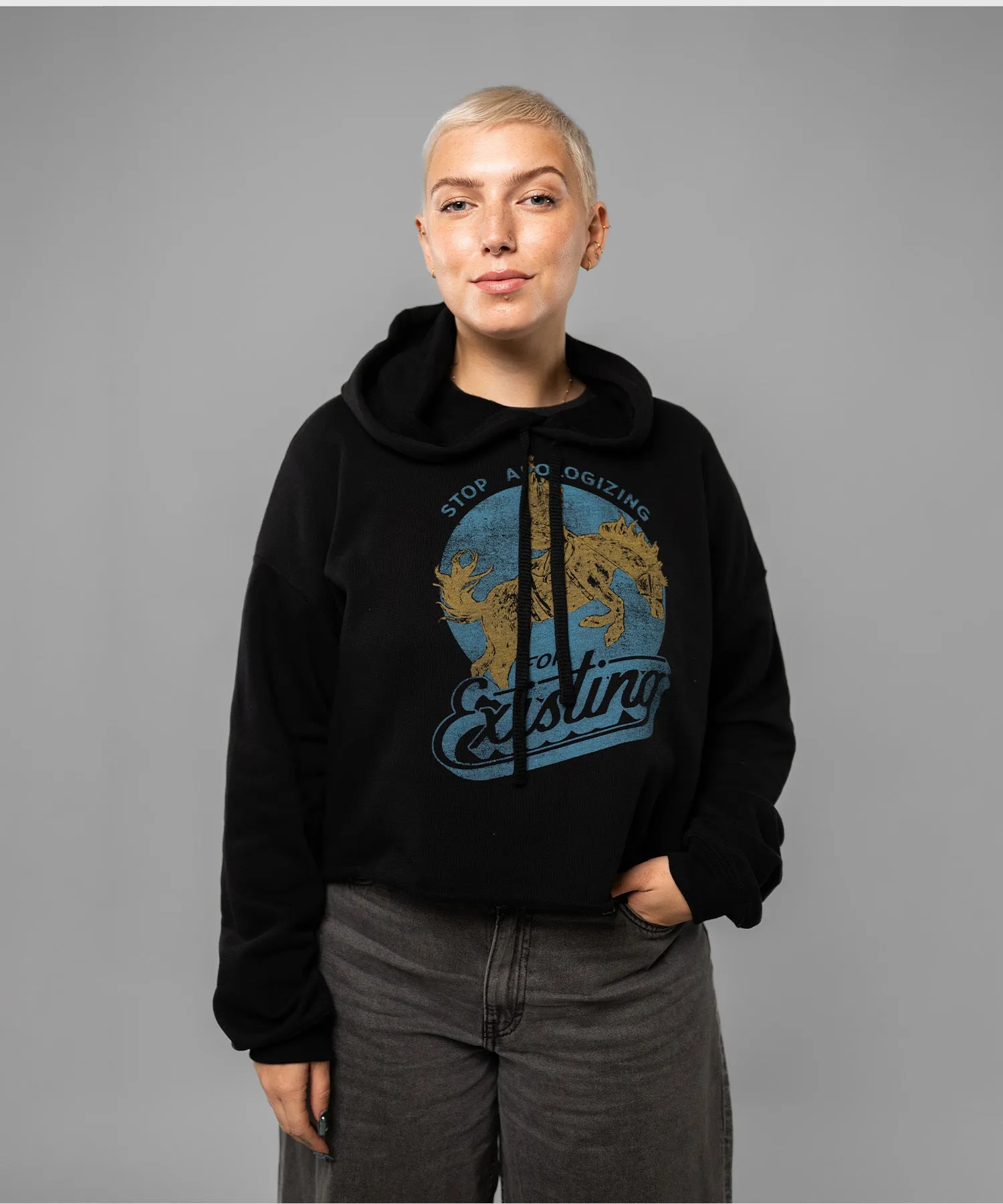 Bronco Crop Hoodie