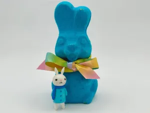Bunny Figure Bath Bomb with Toy Inside (Blue)