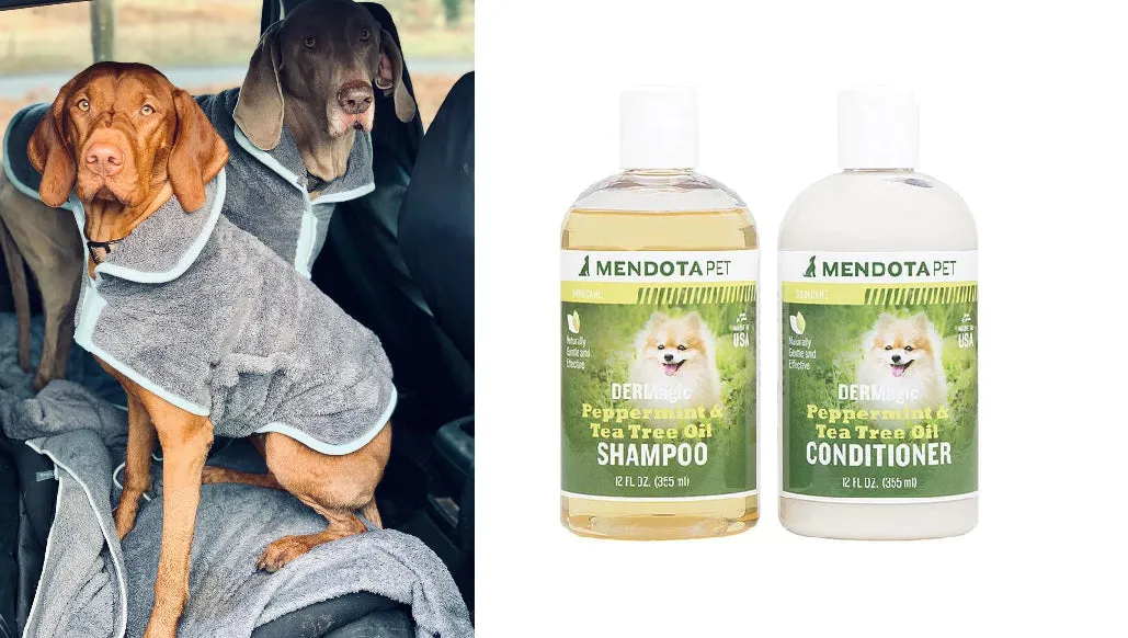Buy and Save - Wash and Dry Dog Drying Jacket, Shampoo and Conditioner
