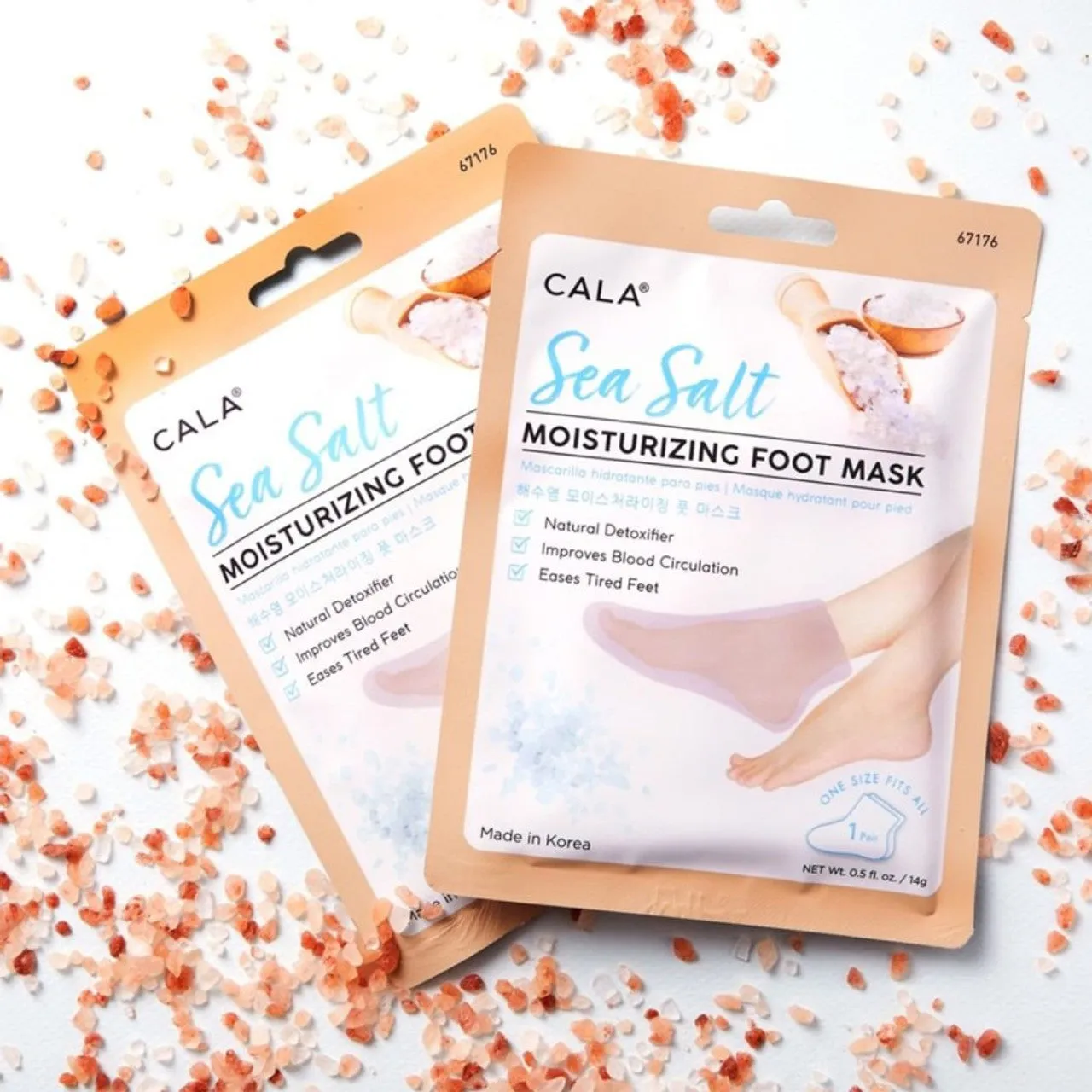 Cala Sea Salt Foot Masks (3 Pairs / Pk)Moisturizing Foot Mask Socks: Sea Salt (3 Pairs)
