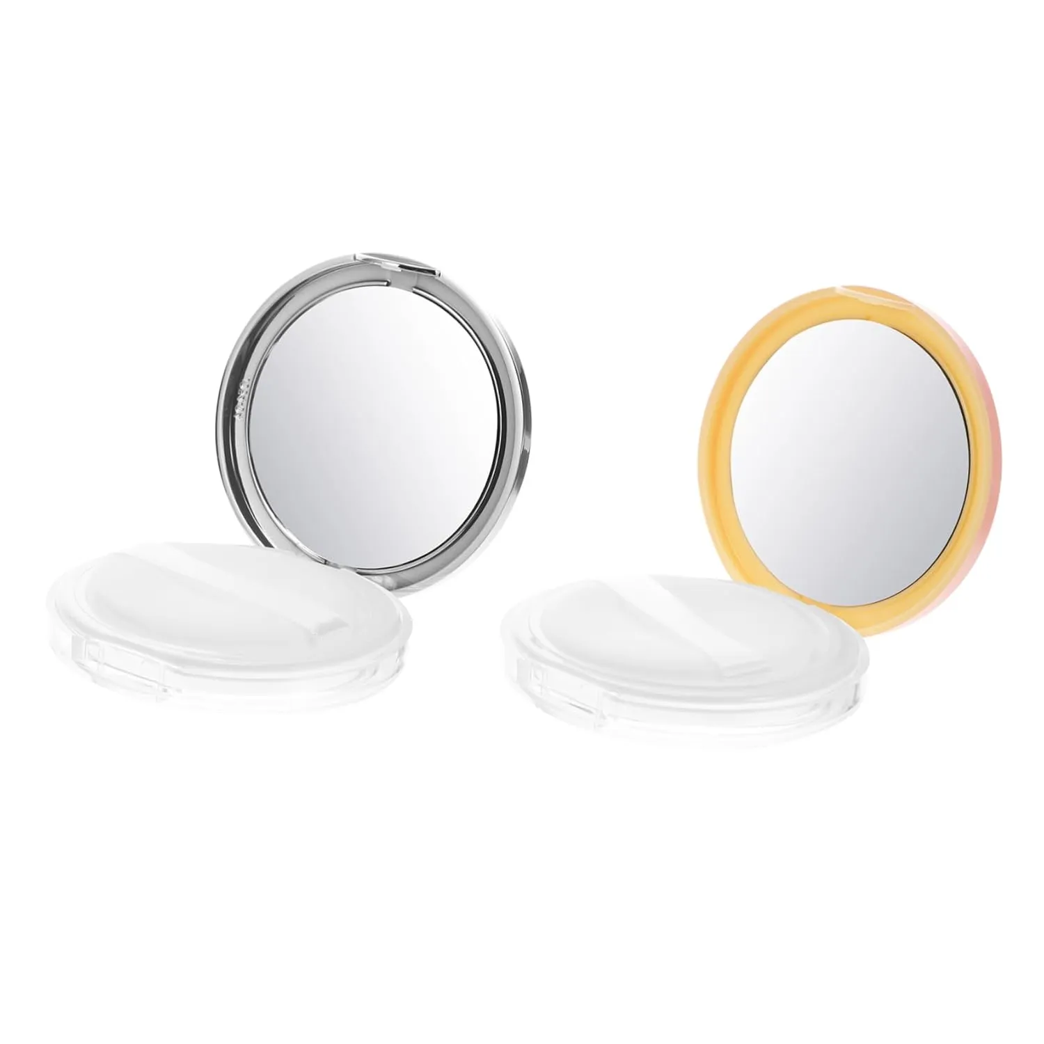 CANIGHT 2pcs Portable Loose Powder Case with Puff Travel-friendly Makeup Container Random Colors for Outdoor Use and Daily Makeup Application