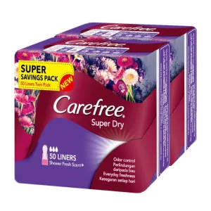 Carefree Super Dry Scented 50S X 2 Value Pack