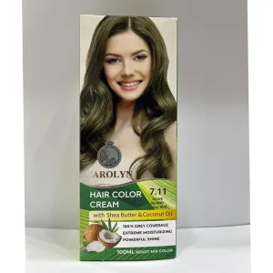 Carolyn Hair Color Cream With Shea Butter & Coconut Oil - 7.11 Olive Blond