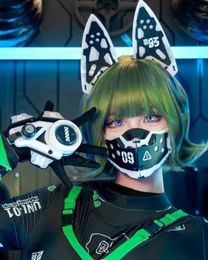 Cat Ears Cosplay Mask Hairband Hand Armor