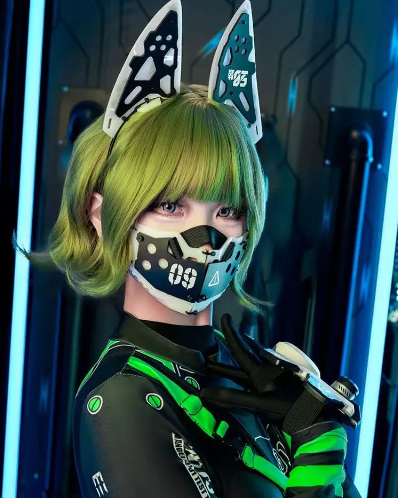 Cat Ears Cosplay Mask Hairband Hand Armor