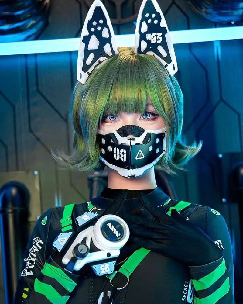 Cat Ears Cosplay Mask Hairband Hand Armor