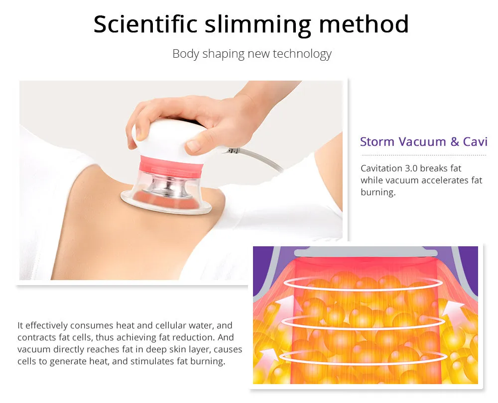 CaVstorm Caviation 3.0 Ultrasonic Radio Frequency Slimming Microcurrent Bio Photon Skin Care Machine