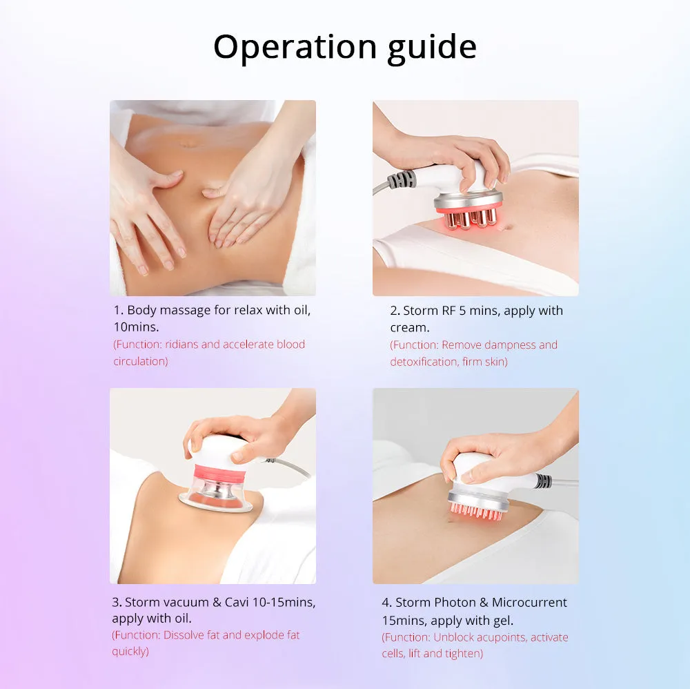 CaVstorm Caviation 3.0 Ultrasonic Radio Frequency Slimming Microcurrent Bio Photon Skin Care Machine