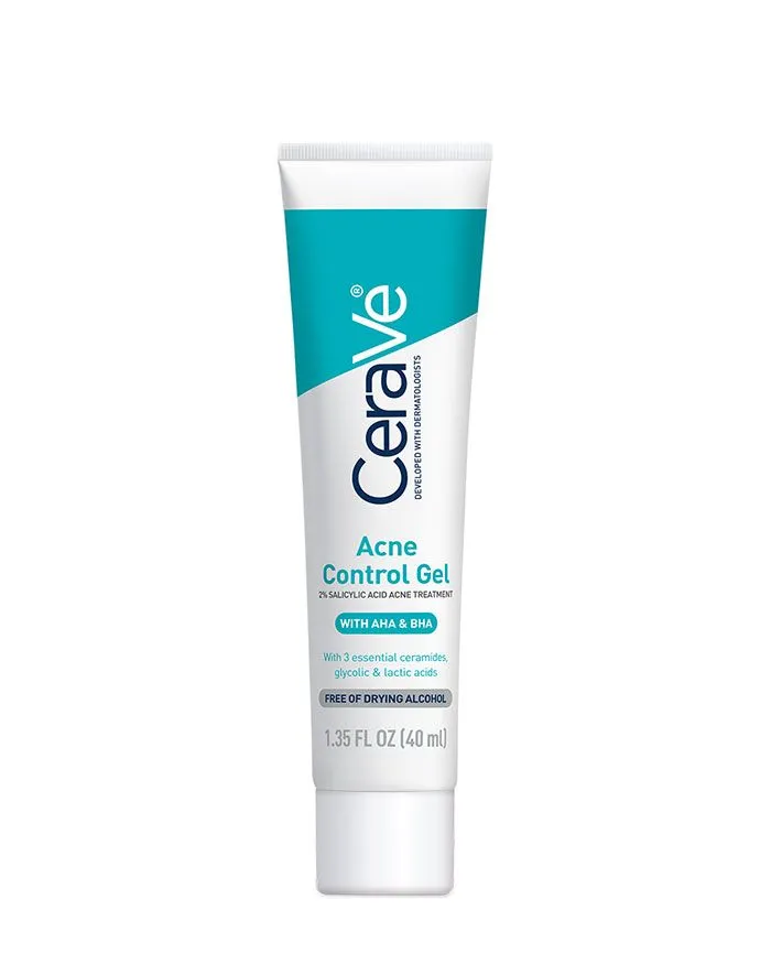CERAVE Acne Control Gel 2% Salicylic Acid Acne Treatment With AHA & BHA جل مرطب للبشرة بالساليسيلك
