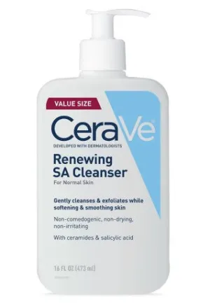 Cerave Renewing Sa Cleanser For Normal Skin  16.0oz/473ml New