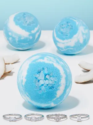 Coconut Vanilla Bath Bomb - Dainty Ring Collection