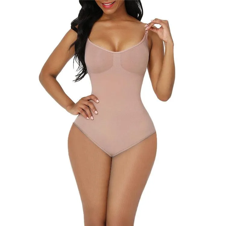 Corset Bodysuit – Nylon Slimming, Seamless Waist Girdling & Hip Lifting