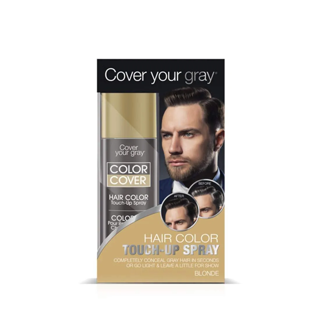 Cover Your Gray for Men Color Cover Hair Color Touchup Spray