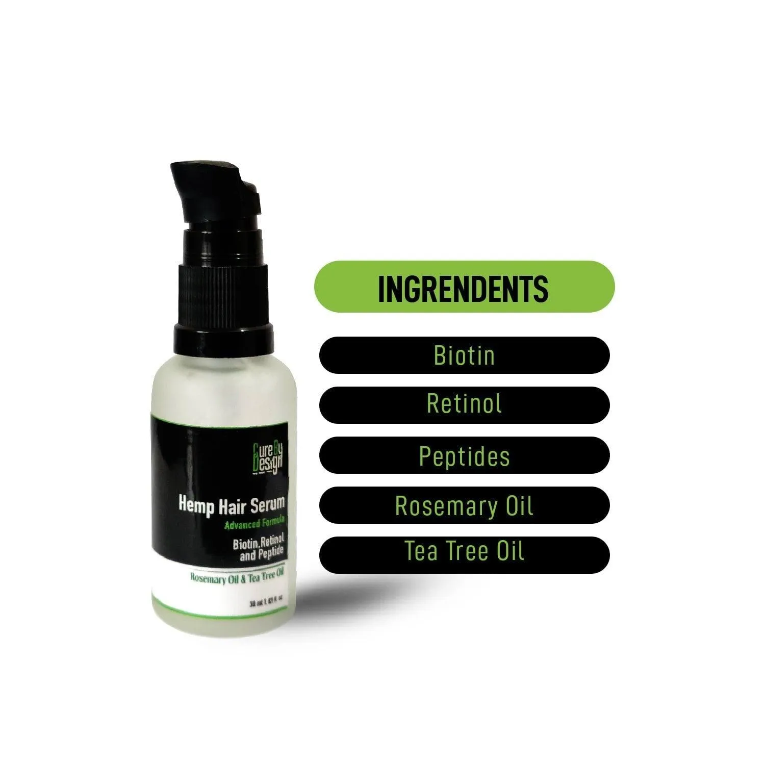 Cure By Design- Hemp Hair Serum