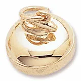 Curling Charm in Yellow Gold Plated
