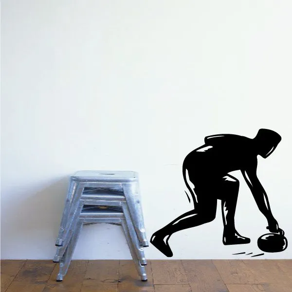 Curling Player Decal