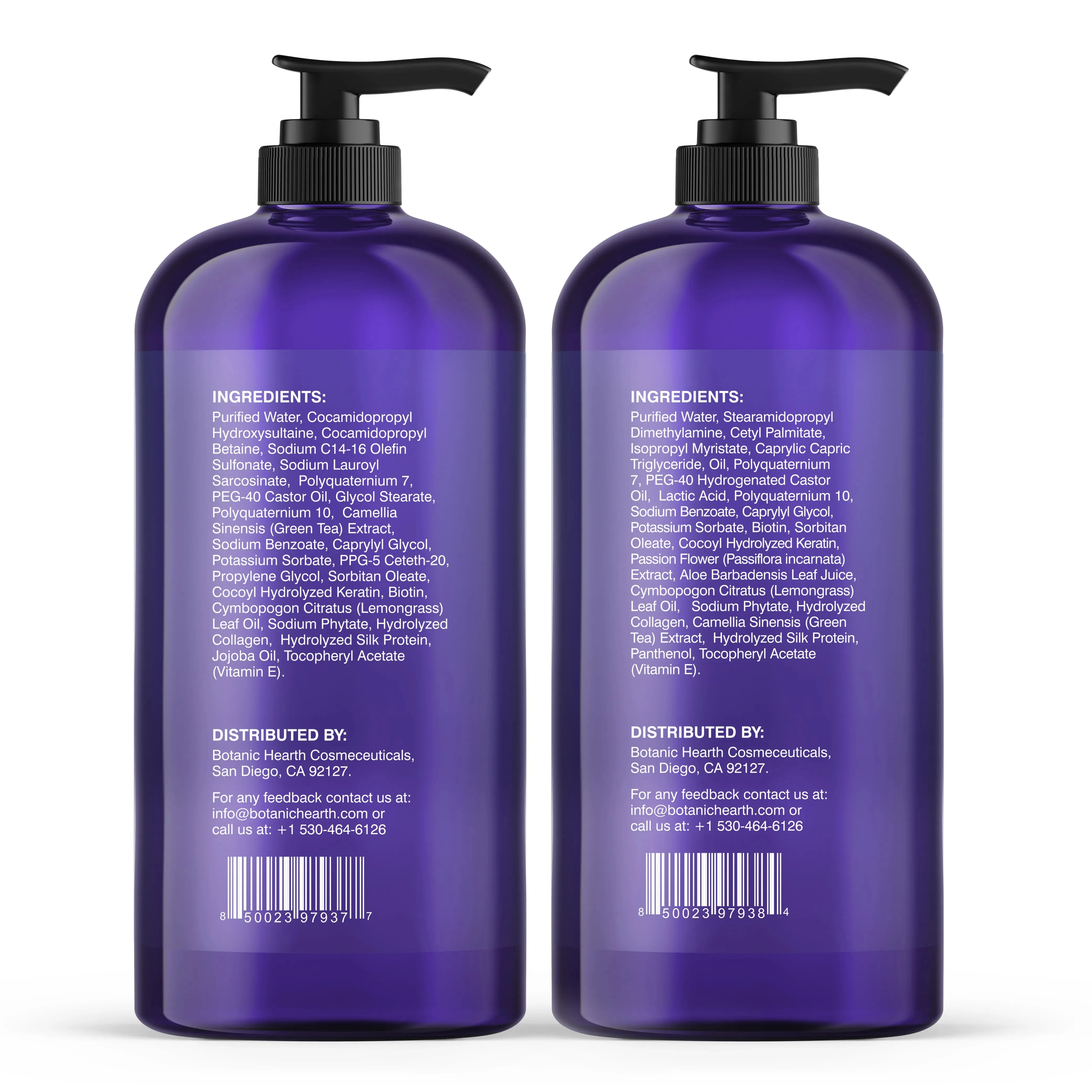 Curly Hair Shampoo and Conditioner Set with Jojoba Oil and Vitamin E | 16 fl oz each