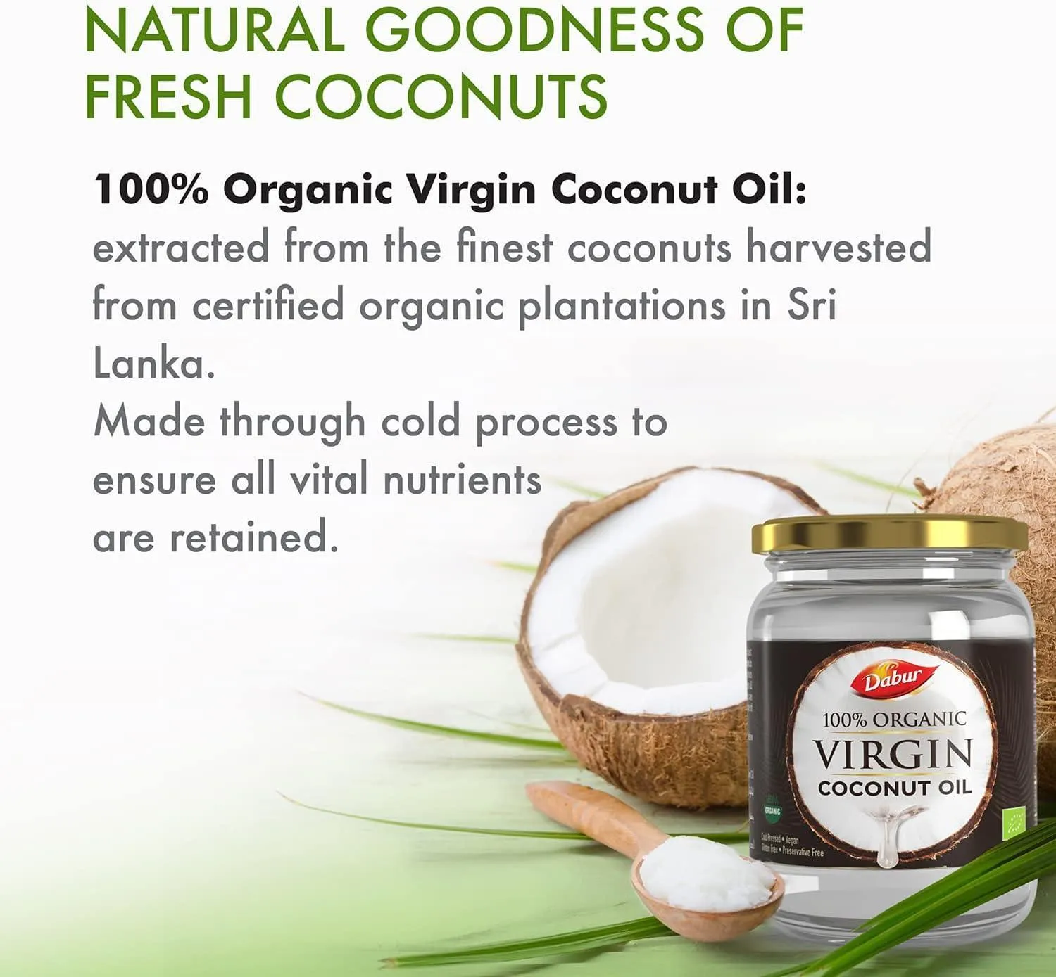 Dabur Virgin Coconut Oil 100% Organic - 500ml