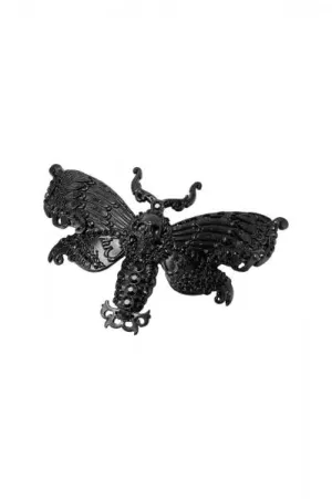 Dead Moth Barrette - Black