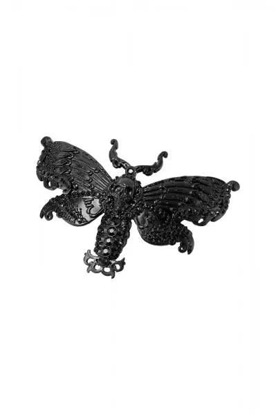 Dead Moth Barrette - Black