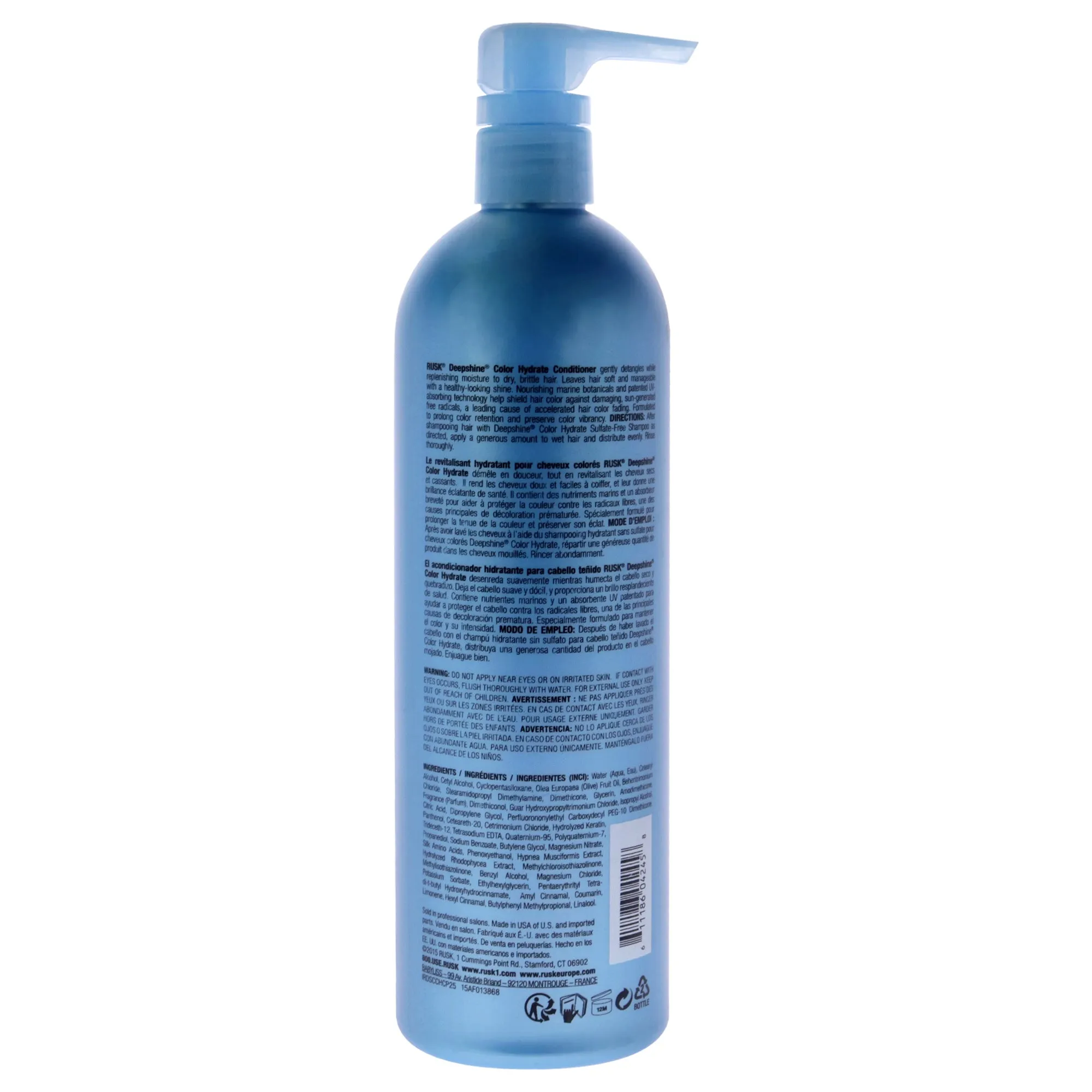 Deepshine Color Hydrate Conditioner by Rusk for Unisex - 25 oz Conditioner