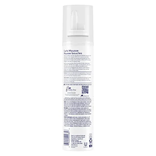 Dove Style Care Mousse, nourishing curls, hair styling for curly, wavy hair and extra curl definition 198 GR
