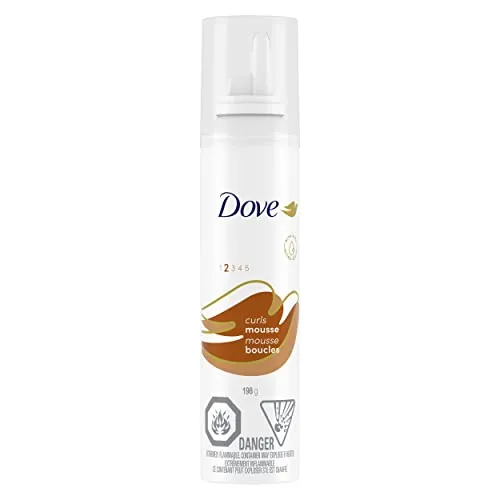 Dove Style Care Mousse, nourishing curls, hair styling for curly, wavy hair and extra curl definition 198 GR