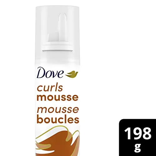 Dove Style Care Mousse, nourishing curls, hair styling for curly, wavy hair and extra curl definition 198 GR