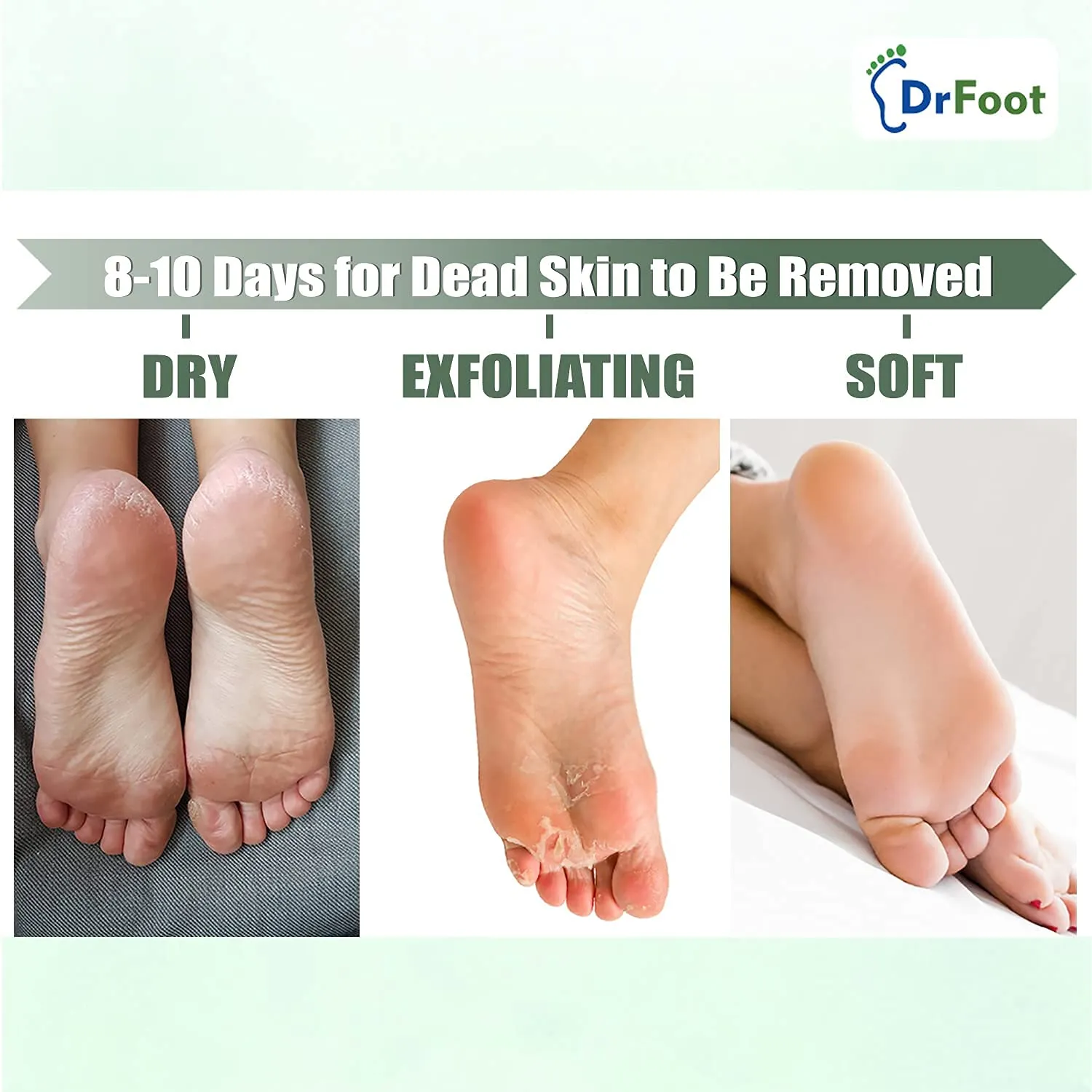 Dr Foot | Exfoliating Foot Socks Mask | Foot Mask | Foot Peeling Mask | Peeling and Exfoliating Foot Mask | Glycolic Acid Serum | Feet Mask | AHA BHA Peeling Solution | Feet Peel Off Mask | Pack of 5