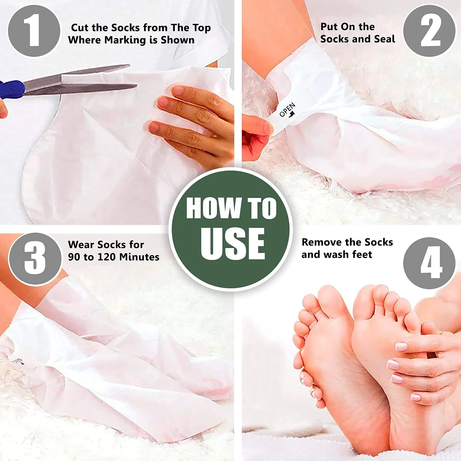 Dr Foot | Exfoliating Foot Socks Mask | Foot Mask | Foot Peeling Mask | Peeling and Exfoliating Foot Mask | Glycolic Acid Serum | Feet Mask | AHA BHA Peeling Solution | Feet Peel Off Mask | Pack of 5