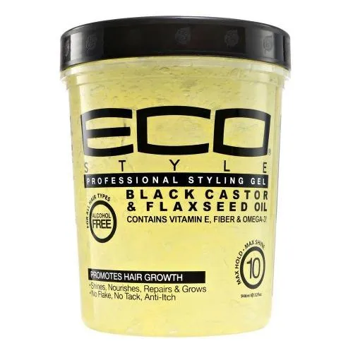 Eco Styler Styling Gel Black Castor & Flaxseed Oil - 8oz - 16oz & 32oz