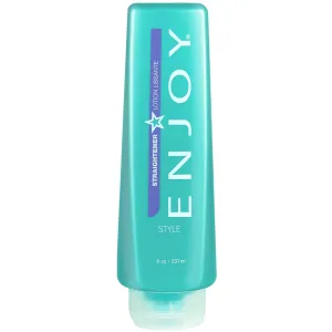 ENJOY Straightener, 8 Oz. - Hair Styling Cream, For All Hair Types, Straighten and Control, Soft and Smooth, Curly Hair Products