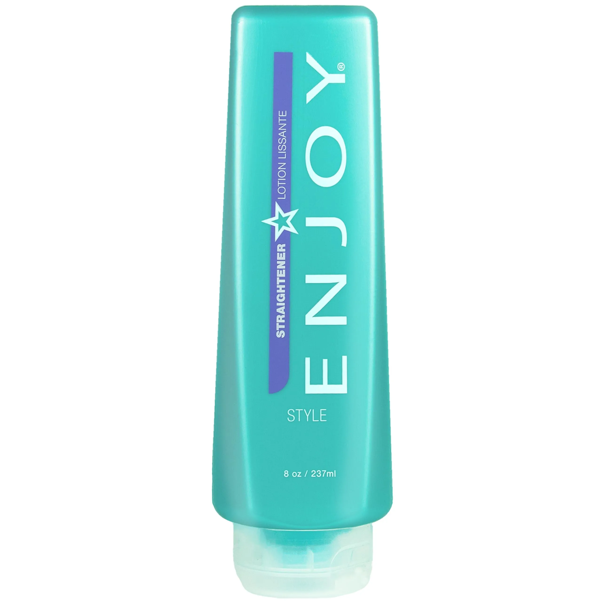 ENJOY Straightener, 8 Oz. - Hair Styling Cream, For All Hair Types, Straighten and Control, Soft and Smooth, Curly Hair Products