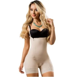 Everyday Use & Postpartum Girdle Open Bust Mid Thigh Butt Lifters Fajas Laty Rose 21111