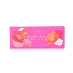 Exfoliating Body Bar Trio 3 x 150gm Fuchsia with Pink & Orange Florals