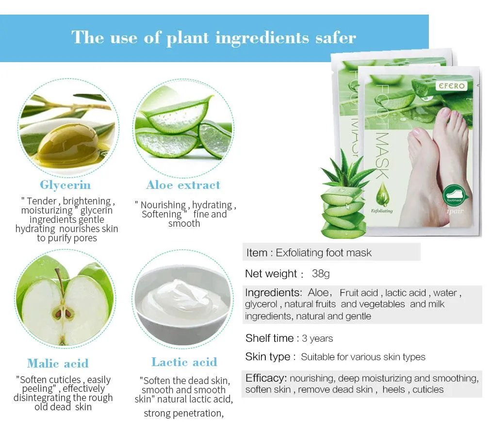 Exfoliating Peel Foot Mask Callus Hard Head Skin Remover