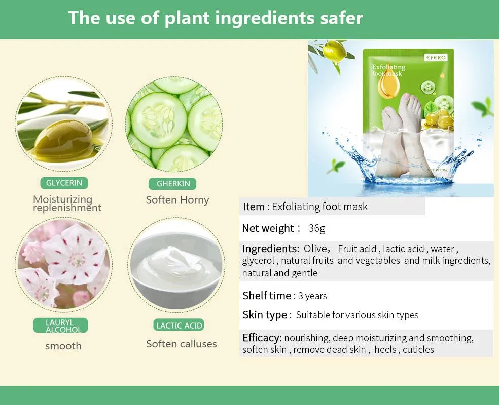 Exfoliating Peel Foot Mask Callus Hard Head Skin Remover