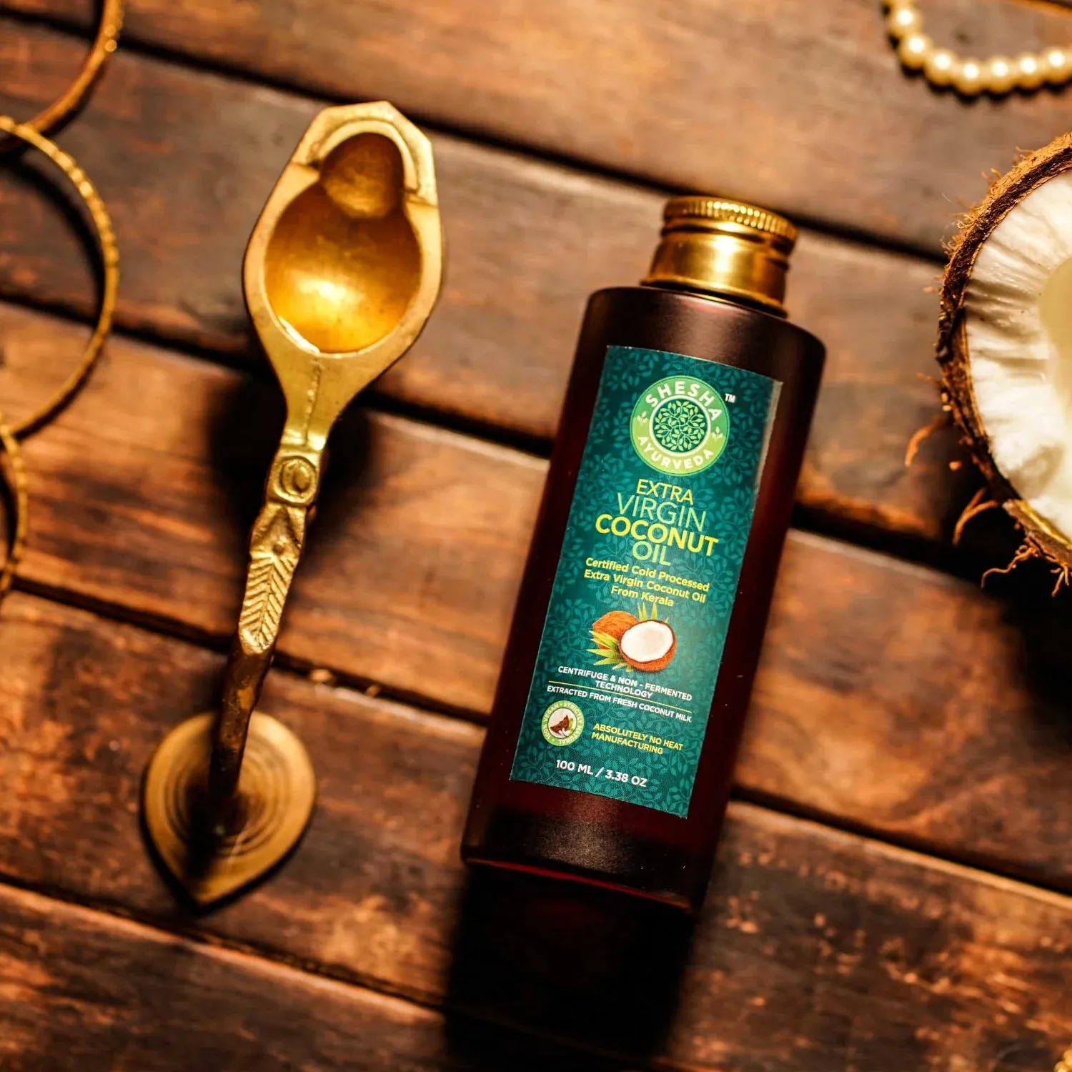 Extra Virgin Coconut Oil From Kerala Extracted from Fresh Coconut Milk,100% Natural, Cold Processed & Unrefined. Can be used for Cooking, as a Dietary Supplement & for Skin, Hair & Baby Massages