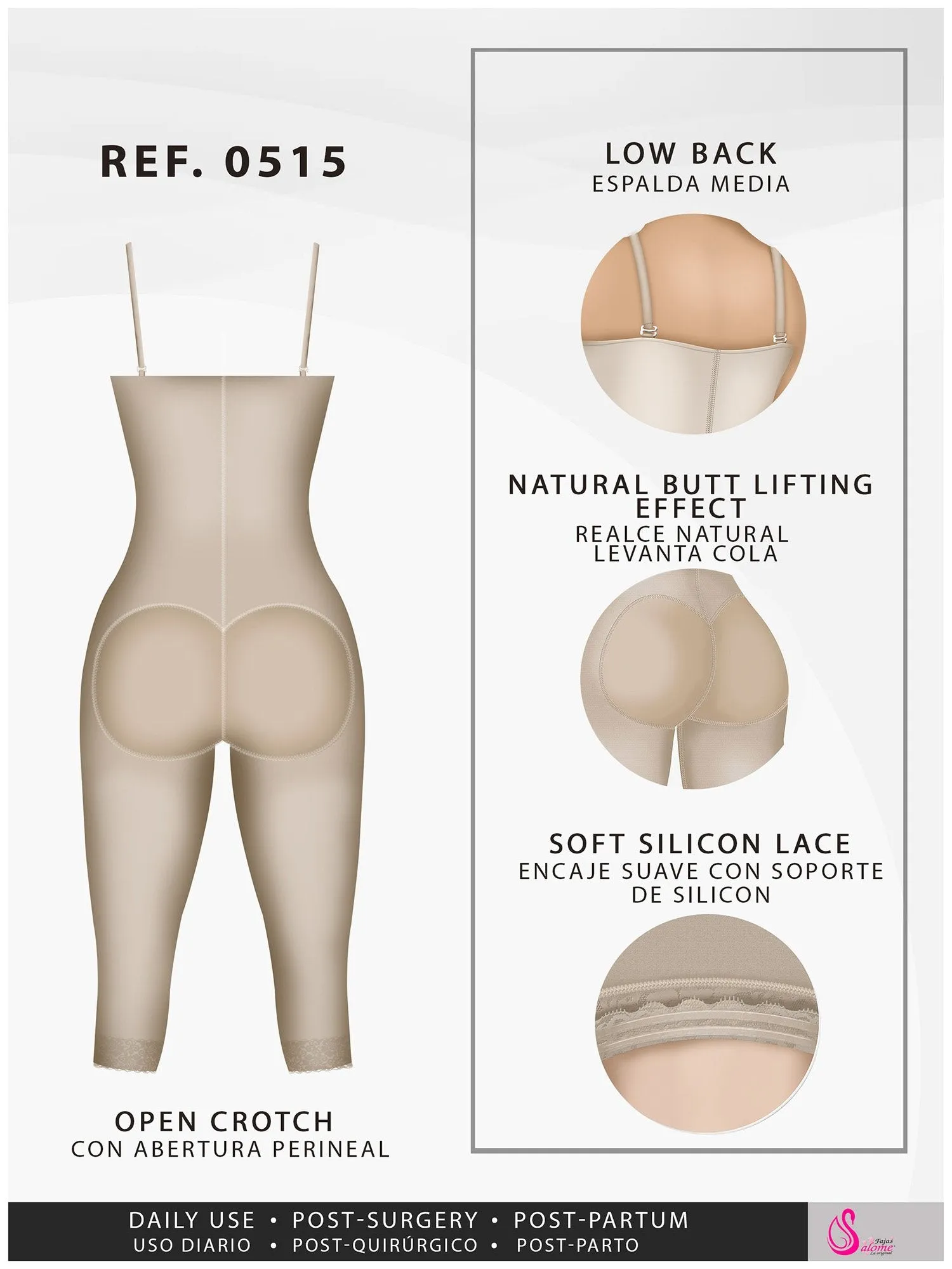 Fajas Salome 0515 | Colombian Tummy Control Post Op Shapewear for Women