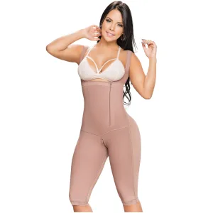 Fajas Salome 0544J | Colombian Knee Length Body Shaper | Postpartum and Post Surgery Use | Tummy Control