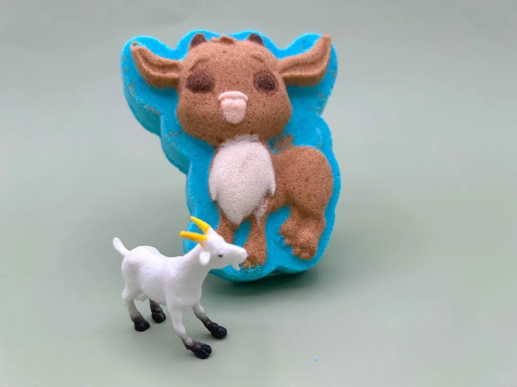 Farm Goat Kids Bath Bomb with Goat Figure Toy Inside