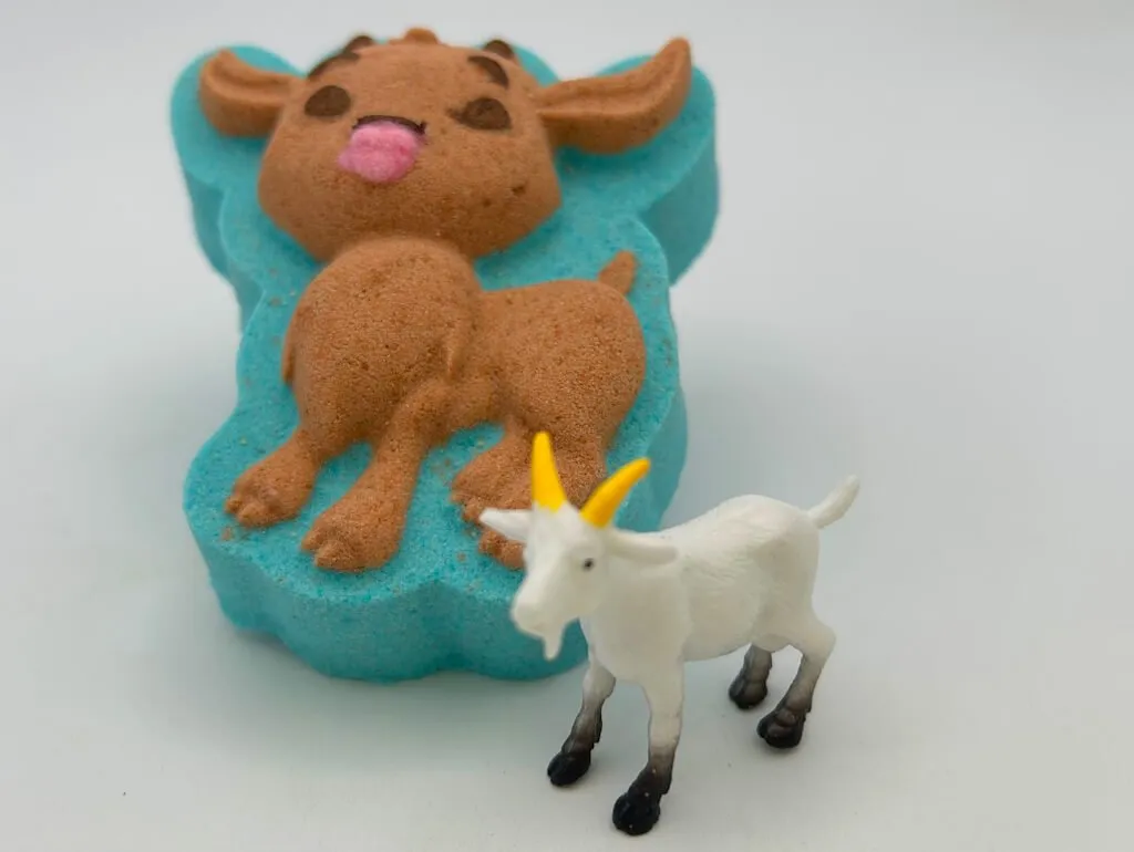Farm Goat Kids Bath Bomb with Goat Figure Toy Inside