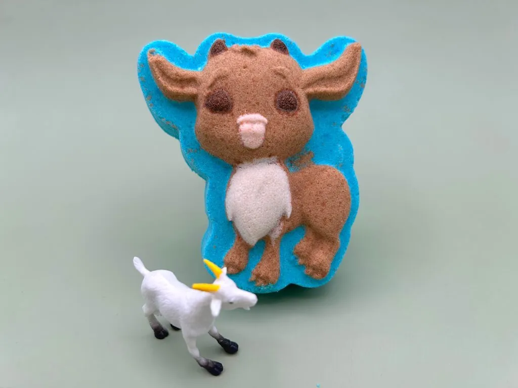 Farm Goat Kids Bath Bomb with Goat Figure Toy Inside