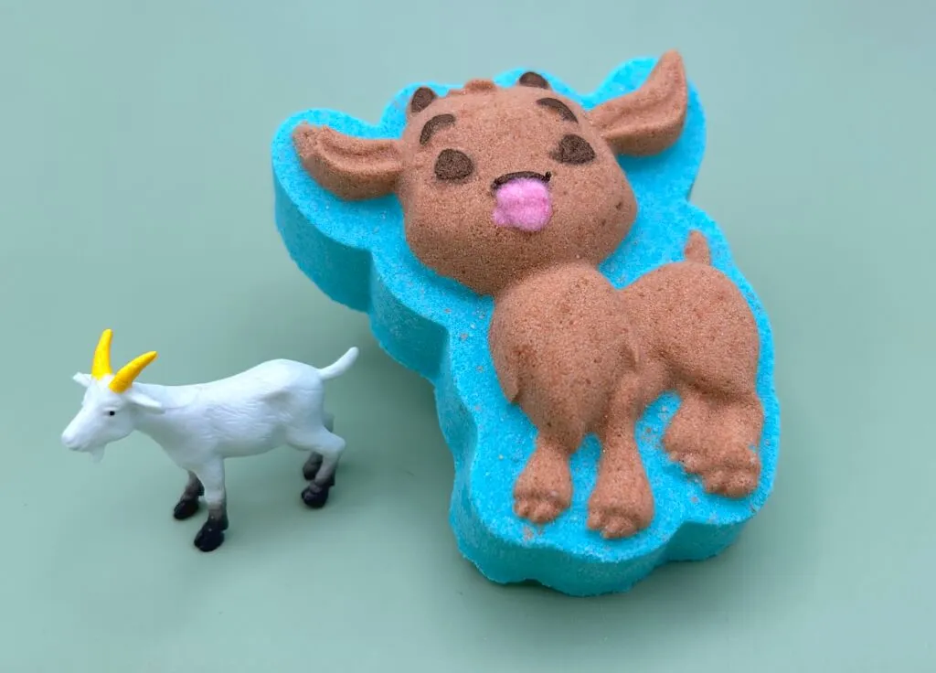 Farm Goat Kids Bath Bomb with Goat Figure Toy Inside