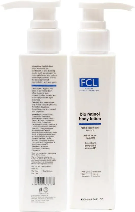 Fixderma Bio Retinol Body Lotion | Anti-Aging, Keratosis Pilaris & Skin Smoothing Lotion (200g)